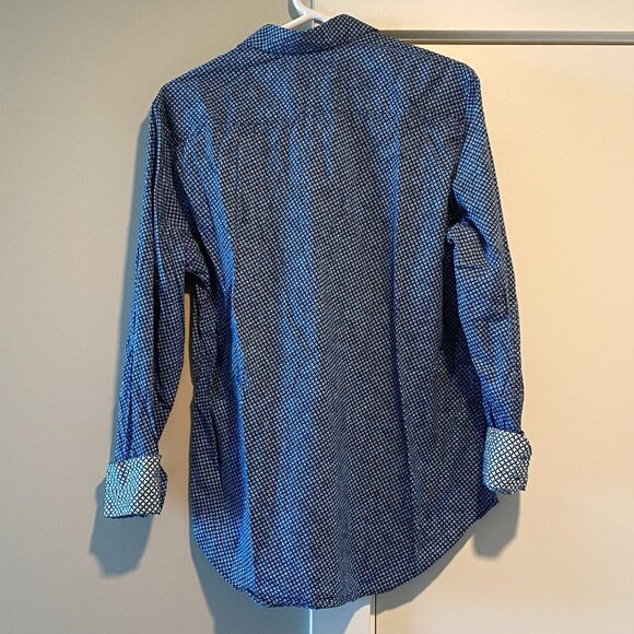 Robert Graham Blue Geometric Print Homedale Men's Shirt Classic Fit Size M - Picture 2 of 10